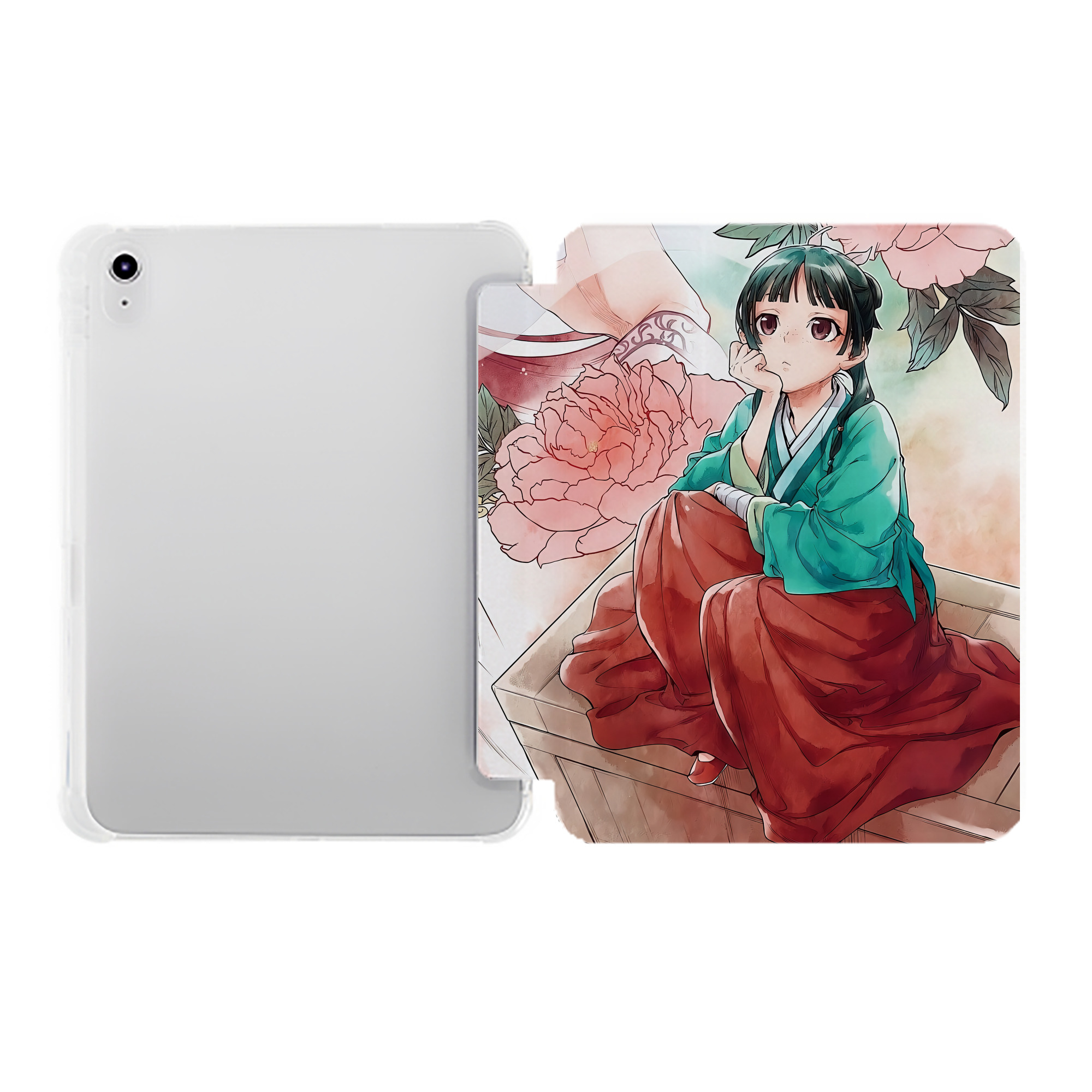 （画像用） 薬屋のひとりごと The Apothecary Diaries IPad ケース ペン収納付き 三つ折りスタンド PUレザー×シリコン 対応機種9.5/10.5/10.9インチ
